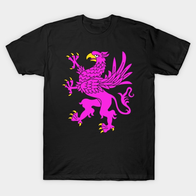 Griffon logo Pink T-Shirt by Illustratorator